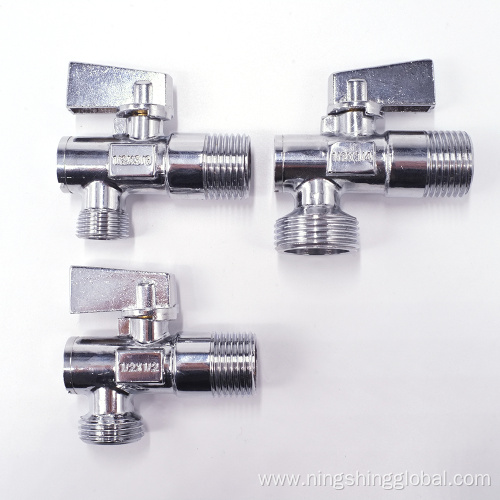 Chrome brass angle valve with filter